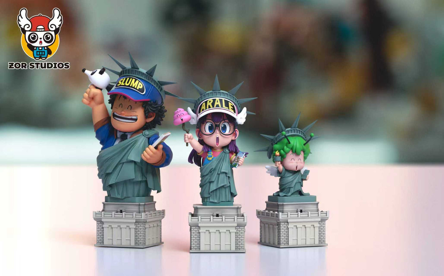 ZOR-Studios –– WCF Series: Penguin Village Statue of Liberty Trio