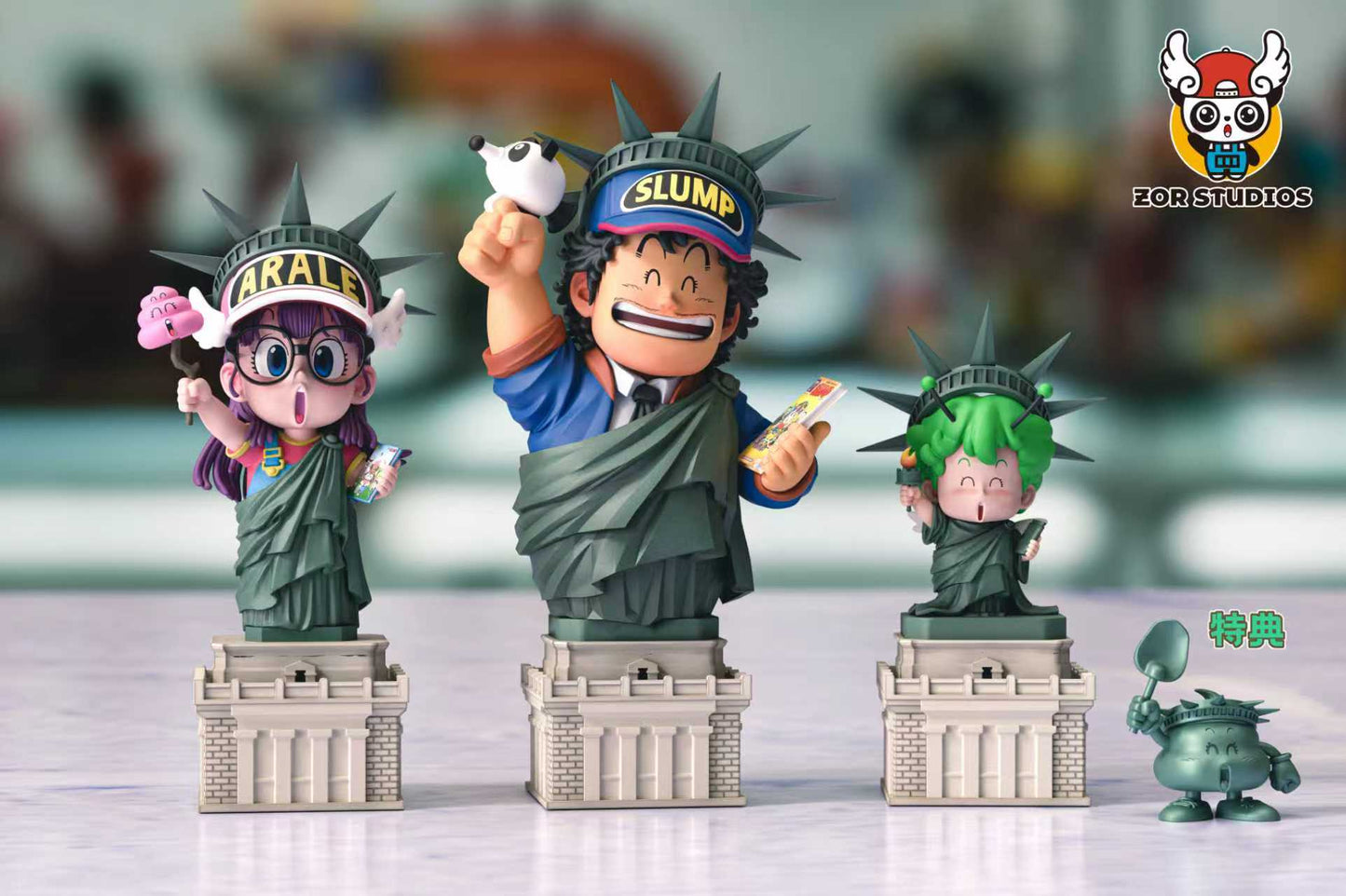 ZOR-Studios –– WCF Series: Penguin Village Statue of Liberty Trio