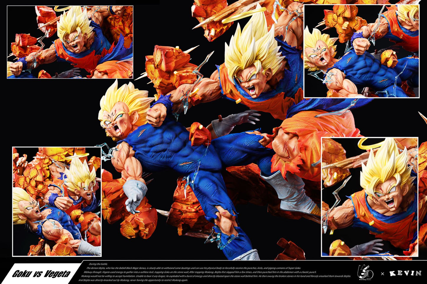 Grand design studio -- Battle scenes Goku vs Vegeta - Dragon Ball